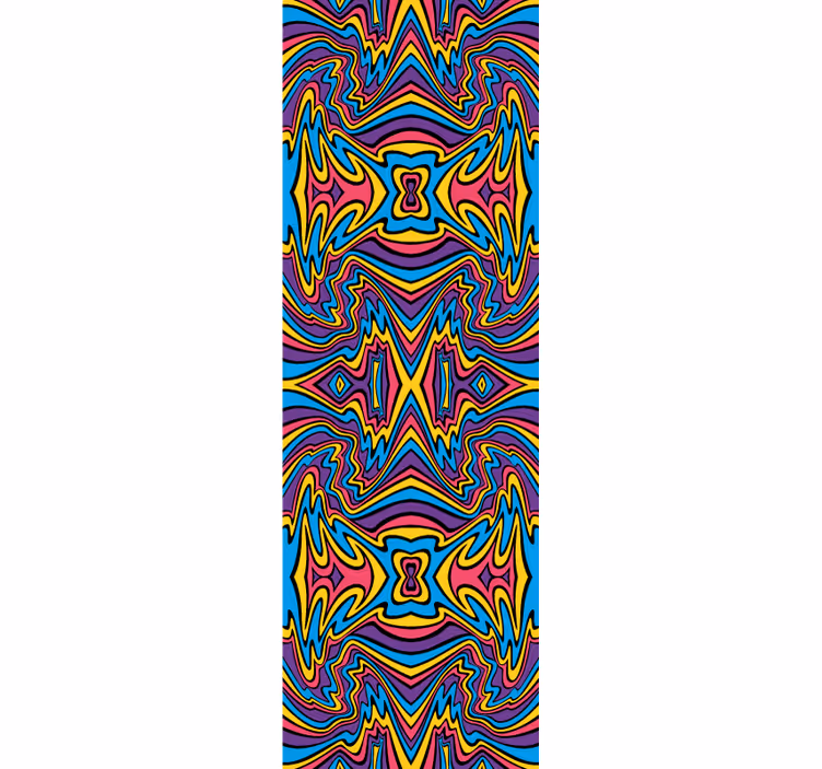 Papel pintado abstracto patrón caleidoscópico - TenVinilo
