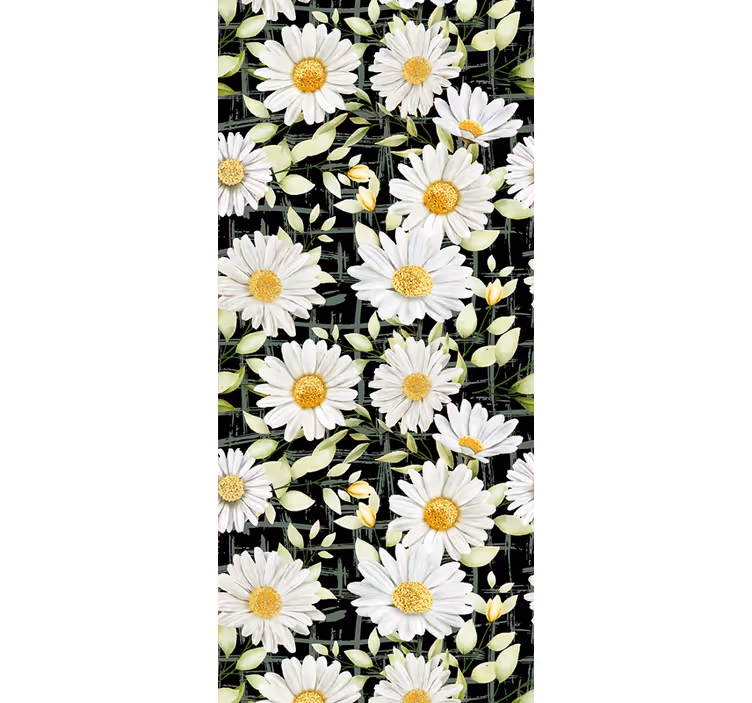 Papel pintado flores arreglo floral de margaritas - TenVinilo