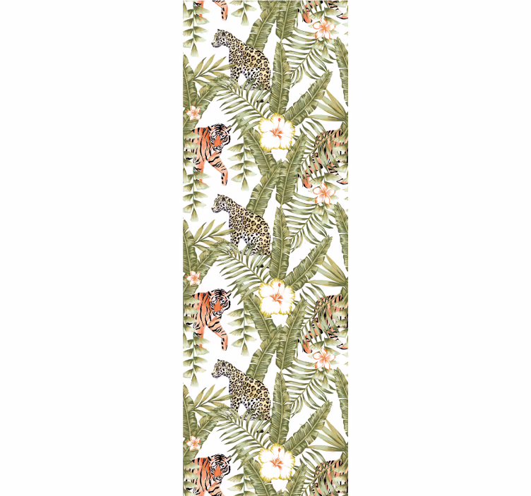 Papel pintado animal fauna de la selva tropical - TenVinilo