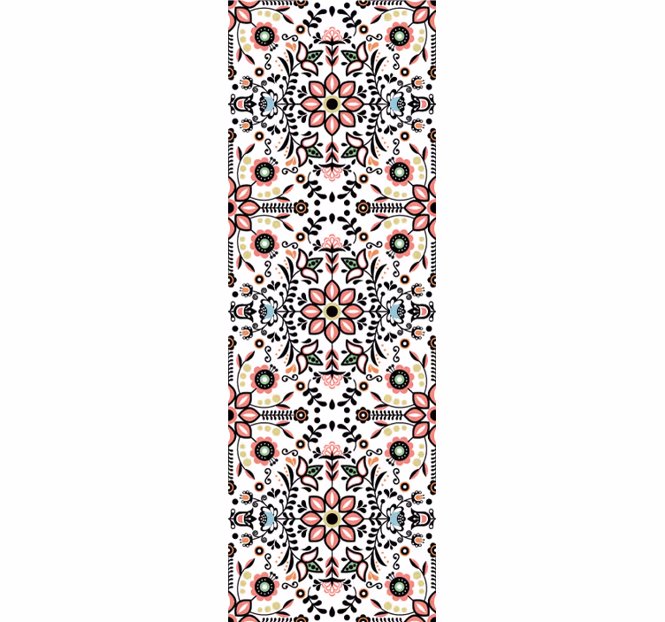 Papel pintado floral motivo ornamental - TenVinilo