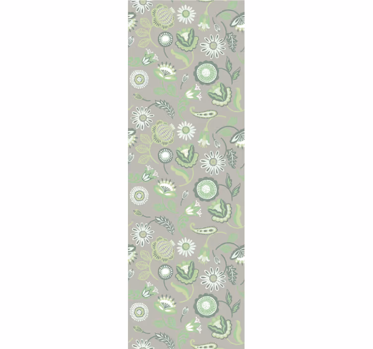 Papel pintado floral motivo verde - TenVinilo