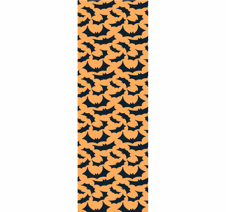 Papel pintado halloween patrón de murciélagos - TenVinilo