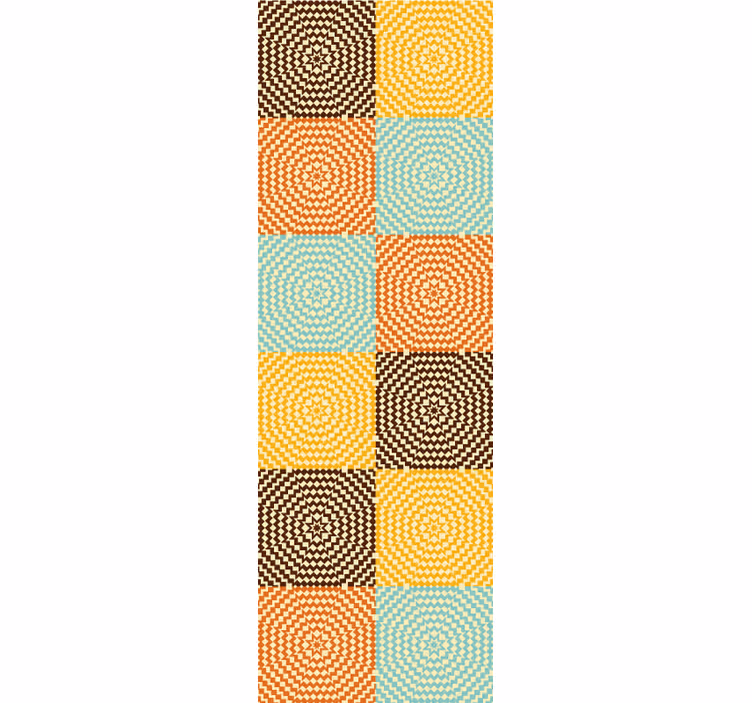 Papel pintado geométrico cuadrados geométricos en espiral - TenVinilo