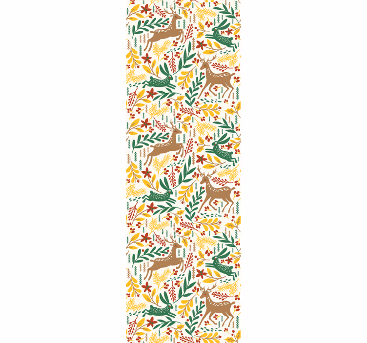Papel pintado animal patrón de fauna forestal - TenVinilo