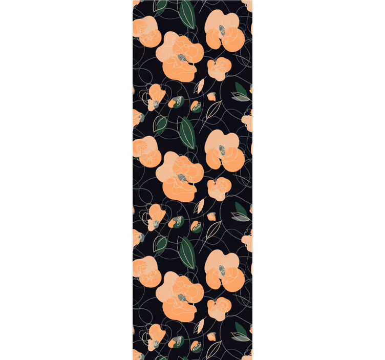 Papel pintado flores patrón de flor botánica - TenVinilo
