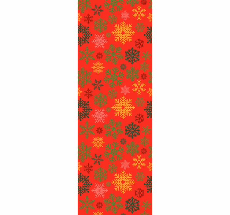Papel pintado navidad patrón de copos de nieve festivos - TenVinilo