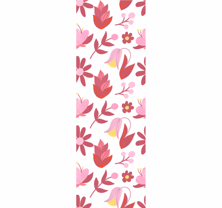 Papel pintado floral arreglo de ramo rosa - TenVinilo