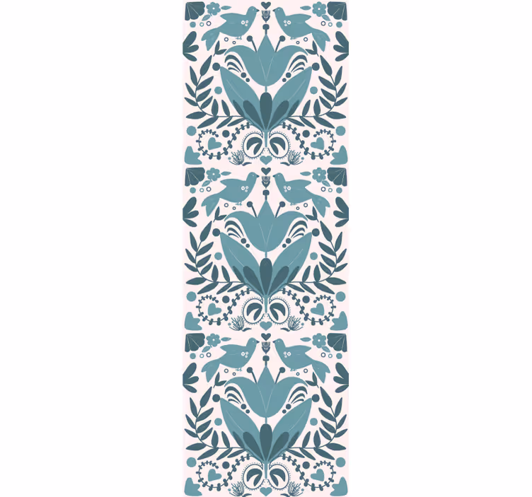 Papel pintado floral patrones de simetría  - TenVinilo