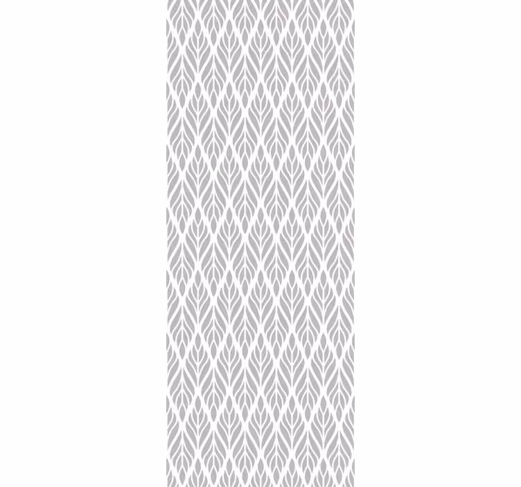 Papel pintado hojas arreglo moderno gris - TenVinilo