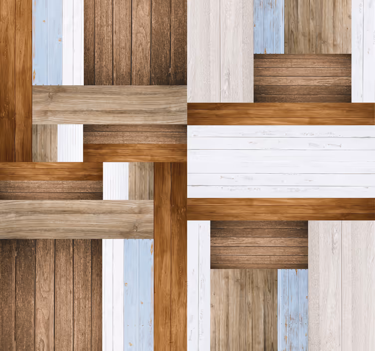Papel pintado dormitorio madera tablones modernos - TenVinilo
