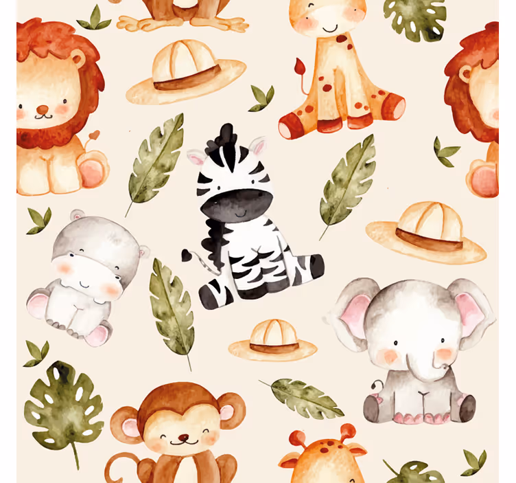 Papel pintado animal amigos animales safari - TenVinilo