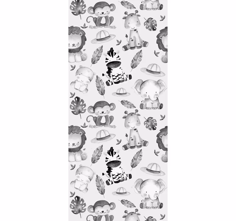 Papel pintado animal amigos de safari - TenVinilo