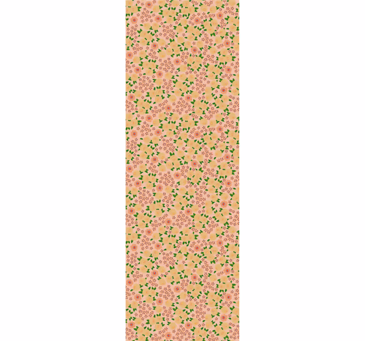 Papel pintado flores Lindo patrón floral tono melocotón - TenVinilo