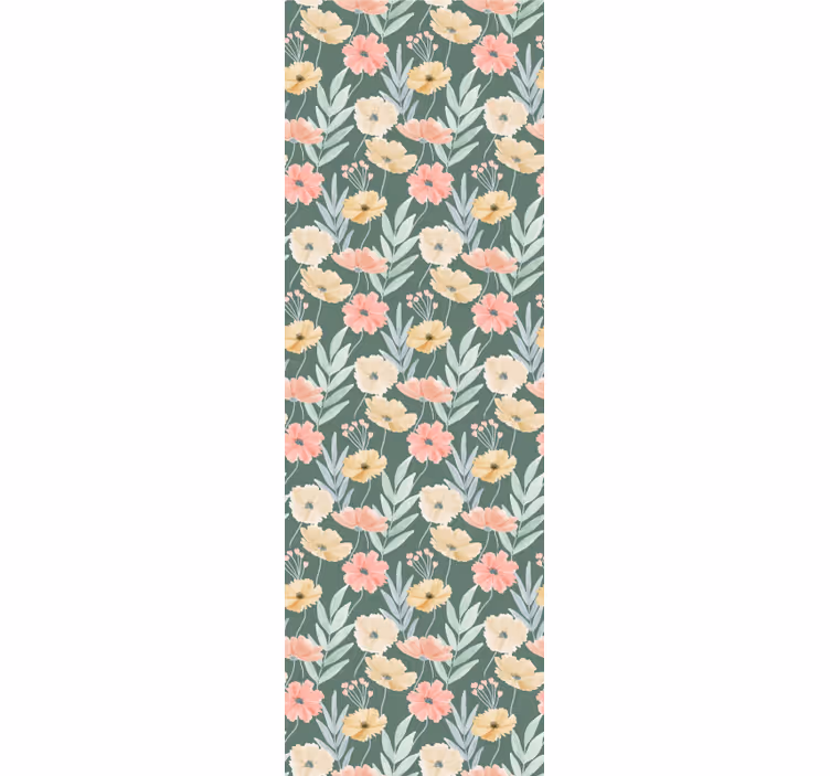 Papel pintado flores estampado floral - TenVinilo