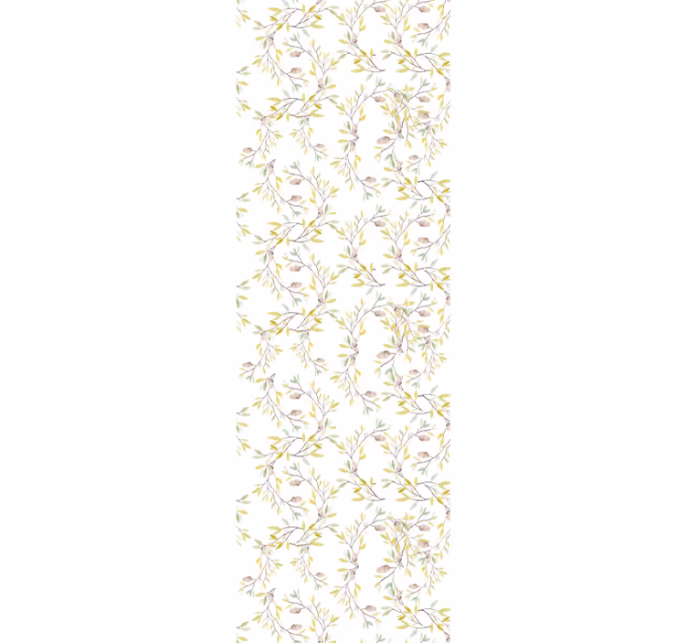 Papel pintado floral motivo de rama botánica - TenVinilo