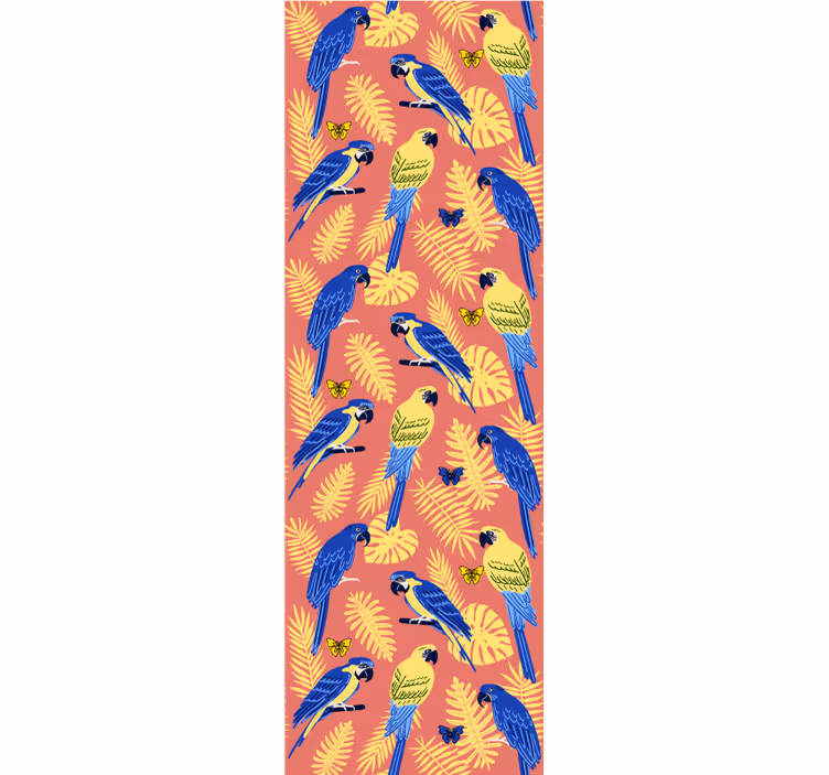 Papel pintado loros motivo tropical de loro - TenVinilo