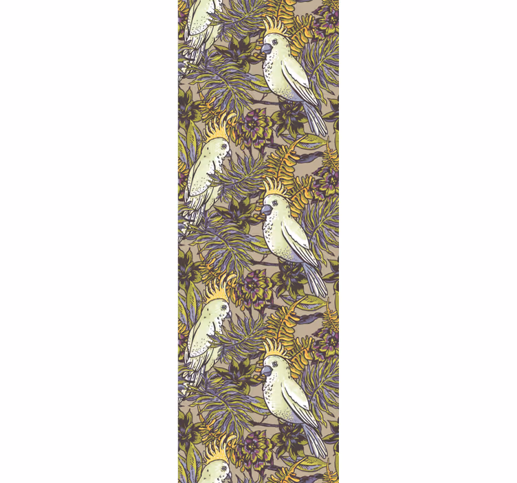 Papel pintado animal patrones de aves tropicales - TenVinilo