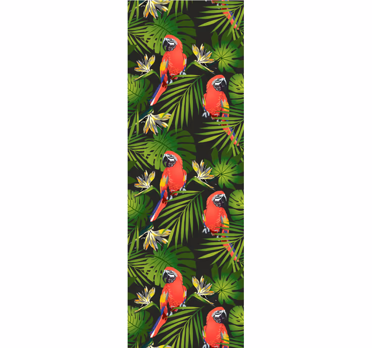 Papel pintado loros patrón tropical - TenVinilo