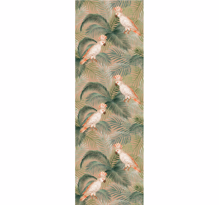 Papel pintado salón estampado de loros tropicales - TenVinilo