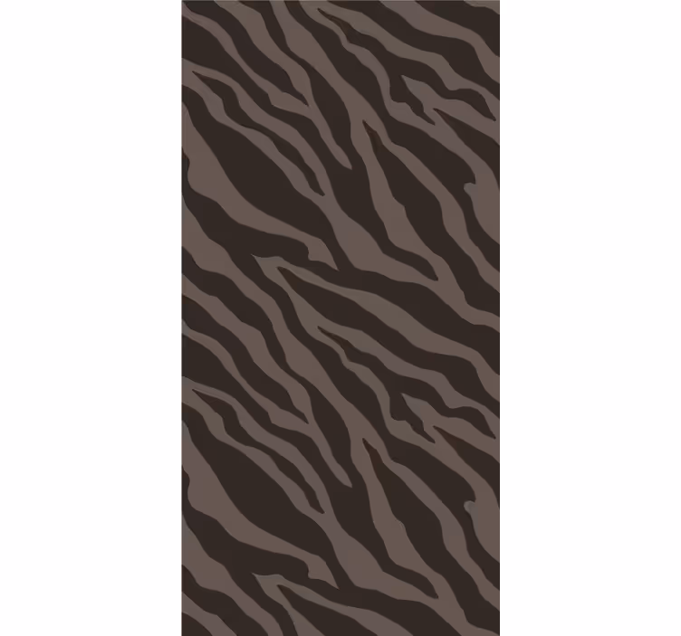 Papel pintado cebra diseño elegante en negro y marrón - TenVinilo