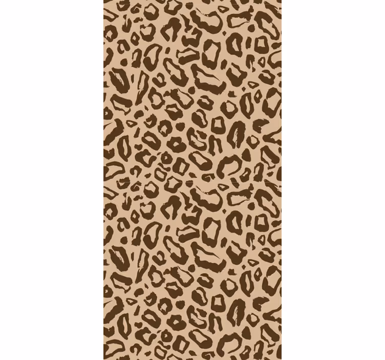 Papel pintado leopardos patrón felino beige - TenVinilo