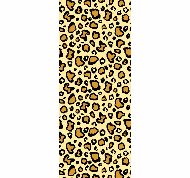 Papel pintado leopardos patrón amarillo clásico - TenVinilo