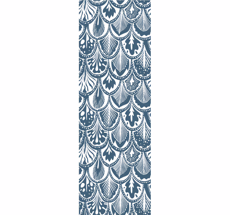 Papel pintado ornamental patrón de vieira adornado - TenVinilo