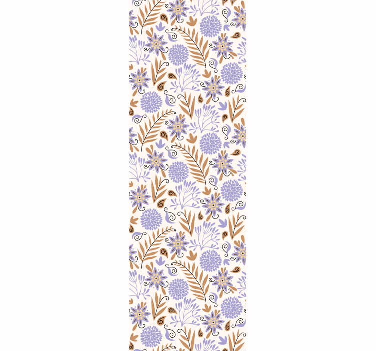Papel pintado flores Patrón de flores vintage pintado a mano - TenVinilo
