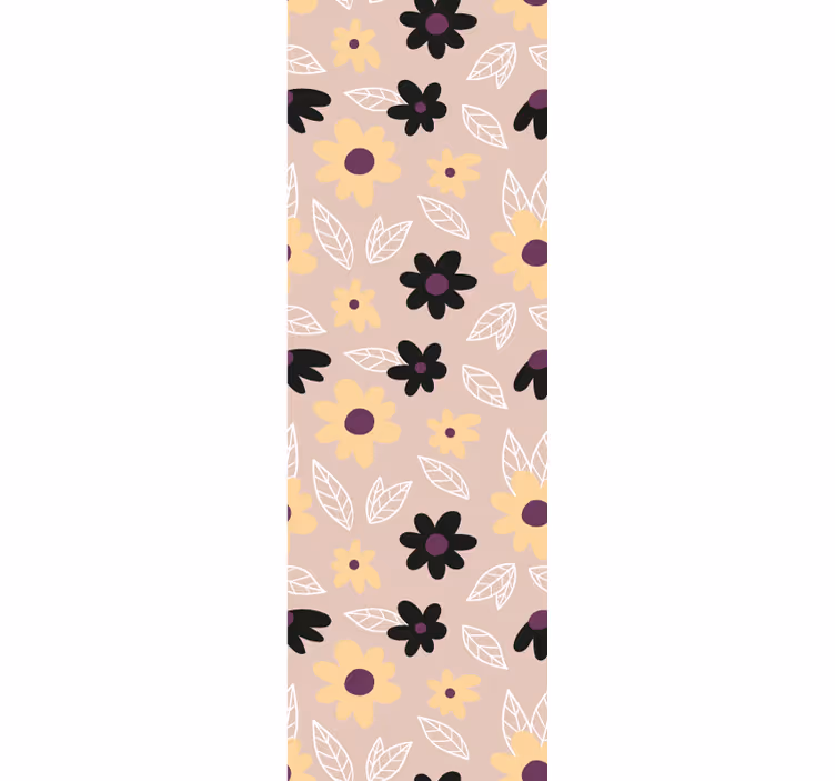 Papel pintado floral motivo simplista - TenVinilo