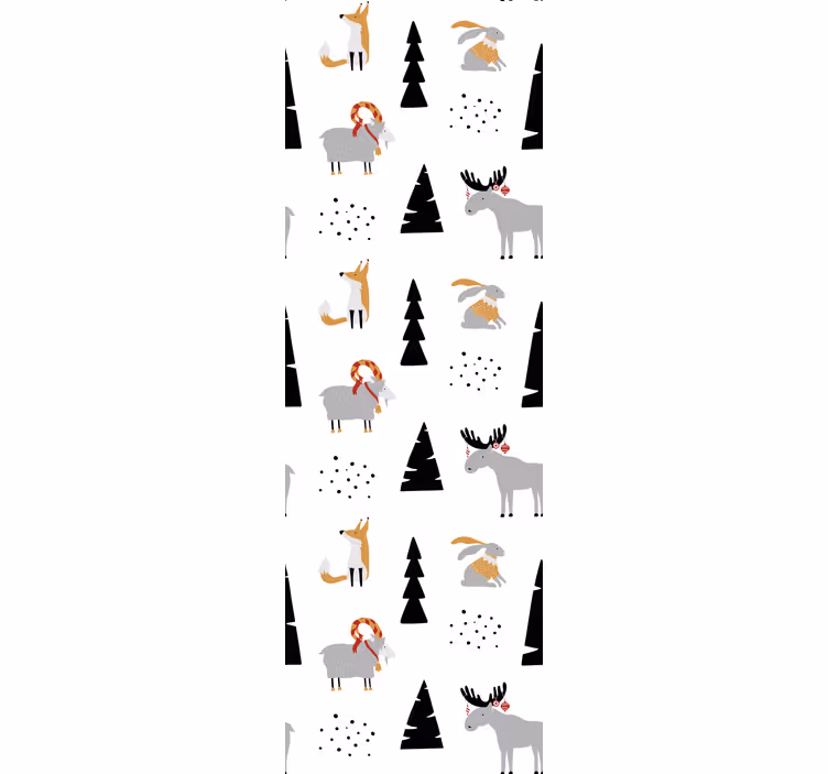 Papel pintado animal patrón festivo - TenVinilo