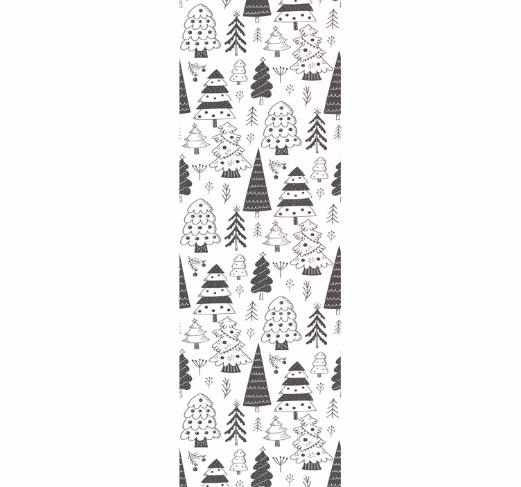 Papel pintado navidad patrón de árboles festivos - TenVinilo