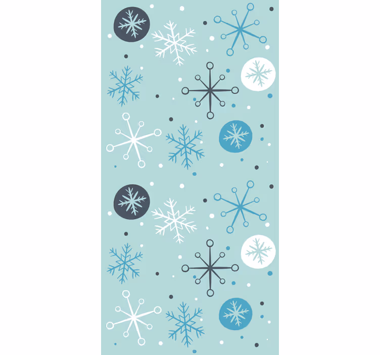 Papel pintado navidad patrón de copo de nieve festivo - TenVinilo