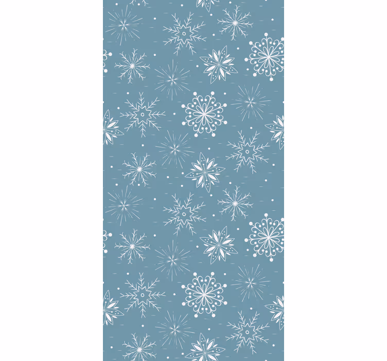 Papel pintado navidad motivo de copos de nieve - TenVinilo