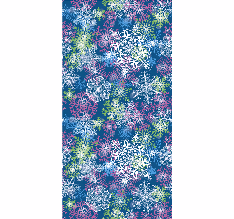 Papel pintado navidad conjunto de copos de nieve - TenVinilo