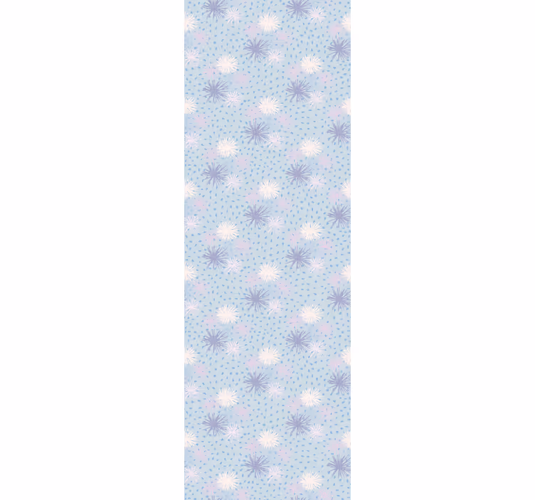 Papel pintado lunares patrón floral punteado - TenVinilo
