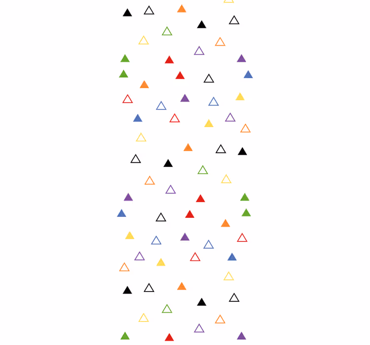 Papel pintado geométrico motivo triangular colorido - TenVinilo