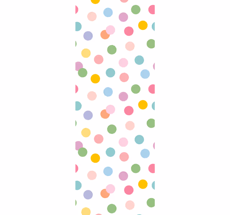 Papel pintado lunares patrón de puntos juguetón - TenVinilo