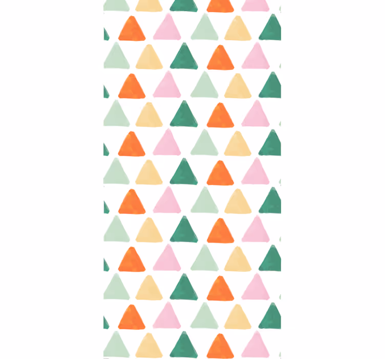 Papel pintado geométrico patrón triangular colorido - TenVinilo