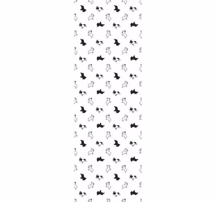 Papel pintado perros patrón de bocetos de cachorro - TenVinilo