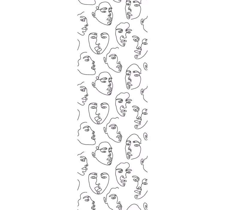 Papel pintado de arte caras  - TenVinilo