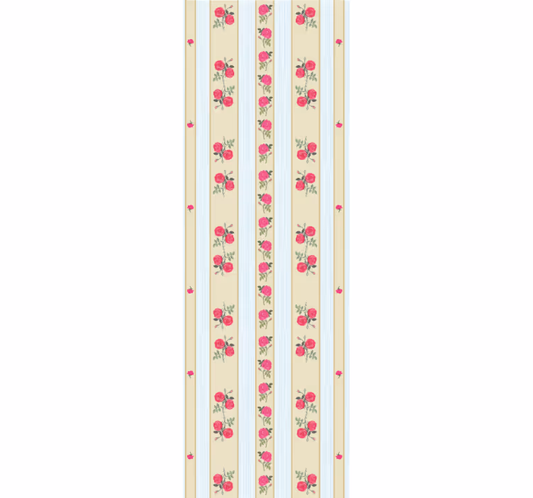 Papel pintado rayas elegancia floral  - TenVinilo