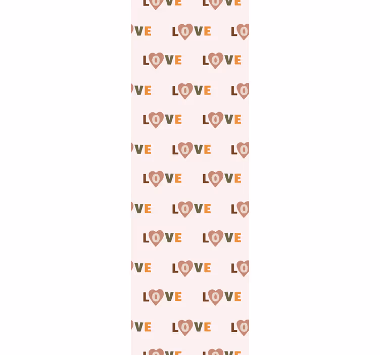 Papel pintado letras patrón de texto de amor - TenVinilo