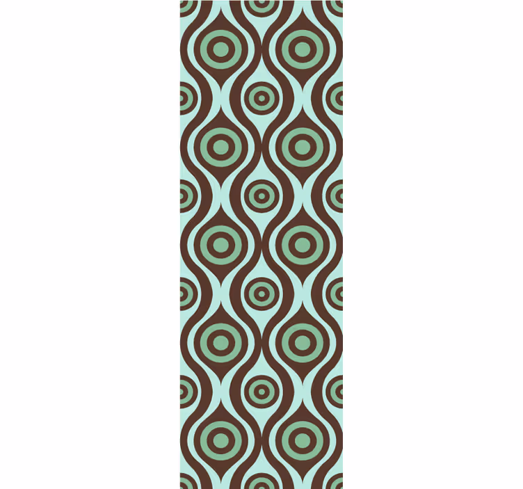 Papel pintado geométrico patrón de círculos - TenVinilo