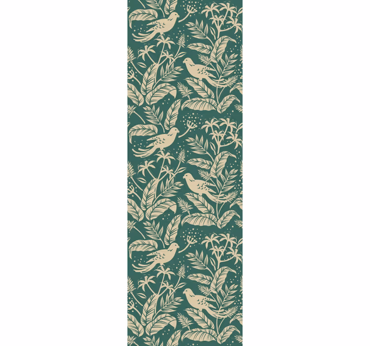 Papel pintado pájaros aviario botánico - TenVinilo
