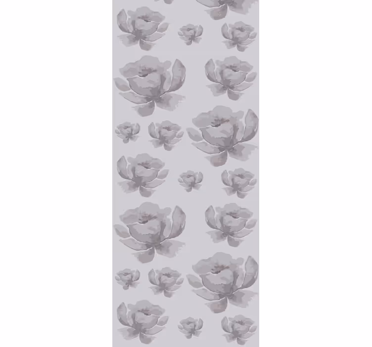 Papel pintado flores florales monocromas - TenVinilo