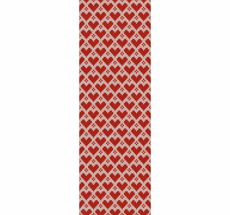 Papel pintado navidad Suéter de punto patrón de corazones - TenVinilo