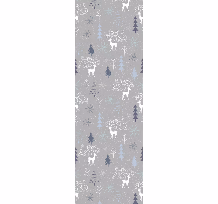 Papel pintado navidad motivo festivo de renos - TenVinilo