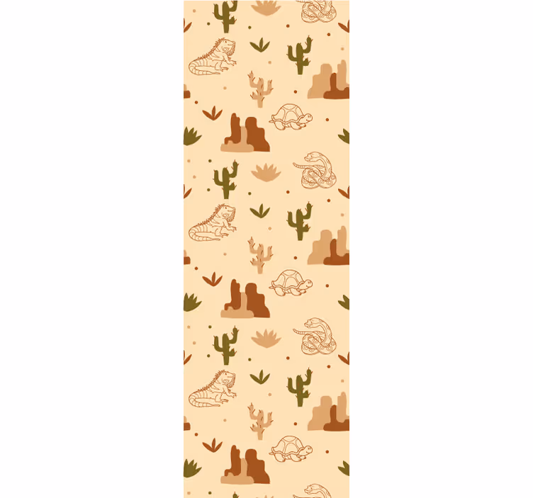 Papel pintado animal tema de la fauna del desierto - TenVinilo