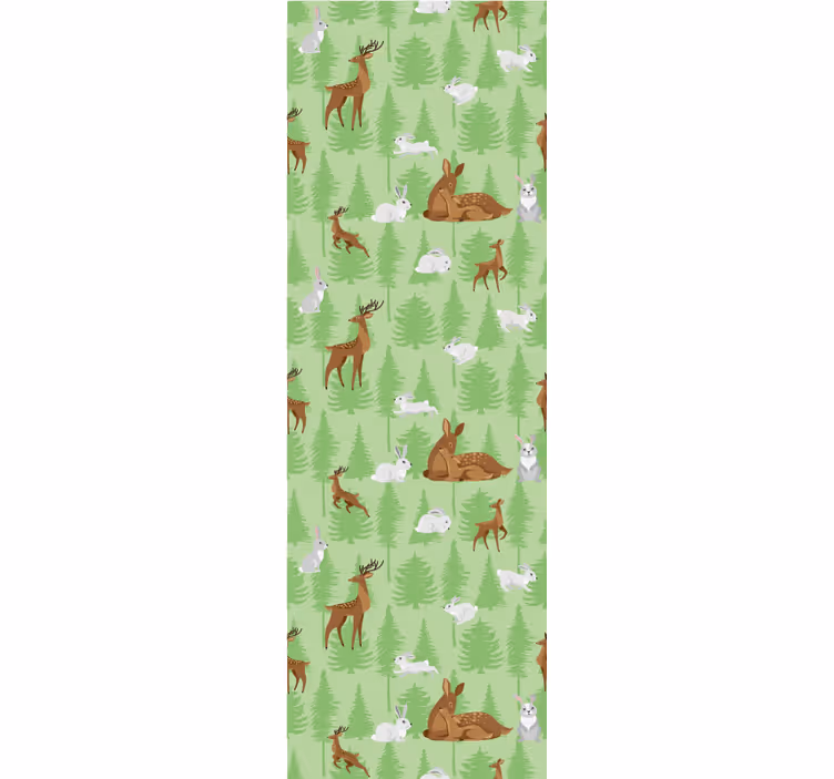 Papel pintado animal patrón de animales del bosque - TenVinilo