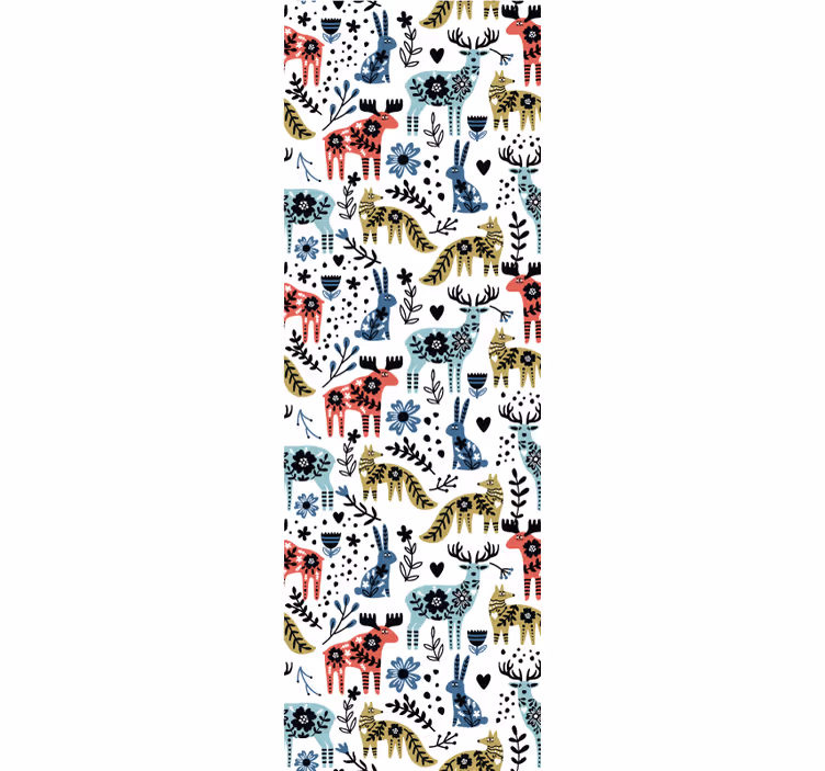 Papel pintado animal fauna escandinava - TenVinilo